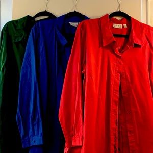 Blouse 3 separate blue. Green, pink rich $ 35 each